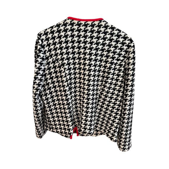 Academia  A.S. Elliot Houndstooth Jacket With Red Trim Size L - Picture 3 of 5